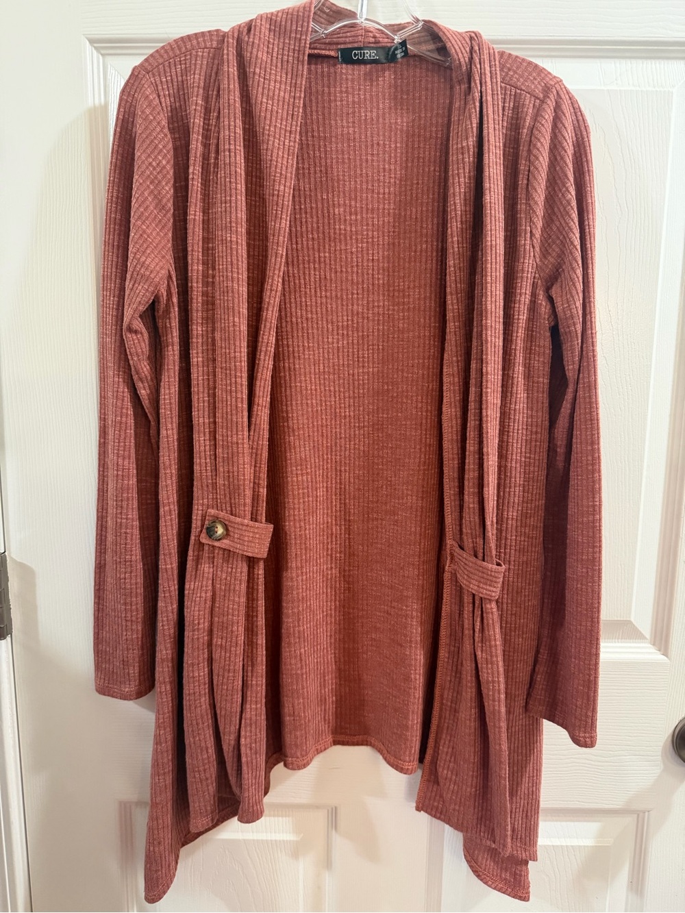 CURE. Ribbed Open Front Cardigan